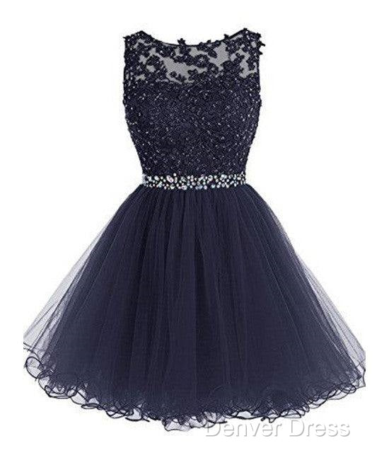 Cute Lace Short Prom Dress, Lace Homecoming Dresses Secondary image