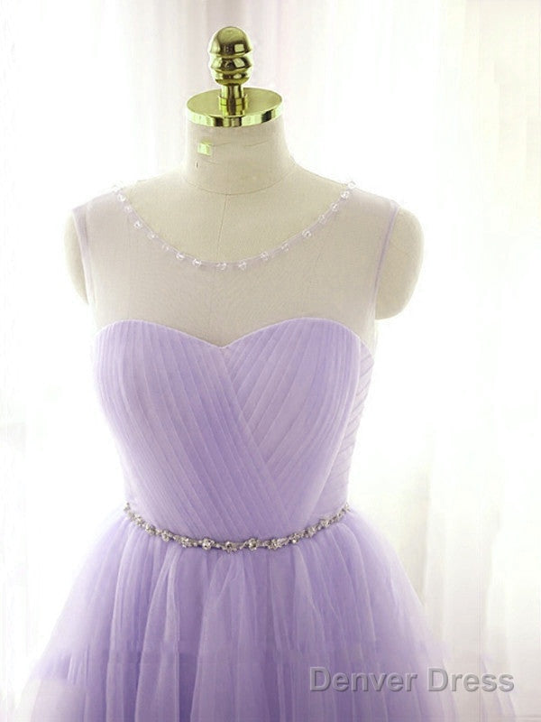 Cute Lavender Homecoming Dress With Belt, Lovely Short Prom Dresses