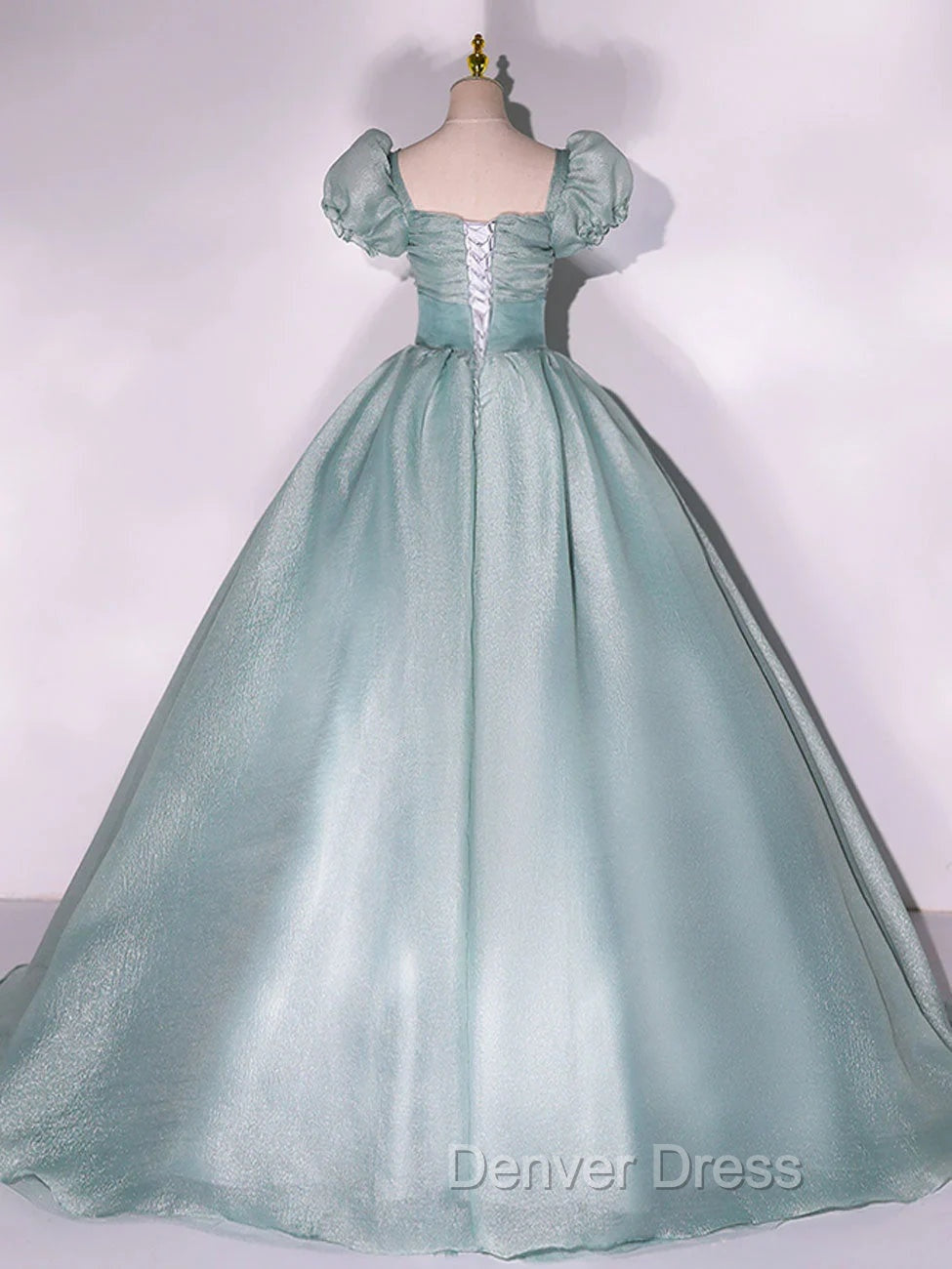 Cute Light Green Tulle Ball Gowns Sweet 16 Dress Green Prom Dress shops