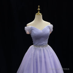 Cute Light Purple Beaded Tulle Homecoming Dresses, Short Prom Dress Formal Dresses