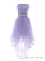 Cute Light Purple Tulle High Low Formal Dress , Prom Dresses , Homecoming Dresses
