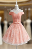 Cute Lovely Off Shoulder Tulle with Lace Party Dresses, Prom Dresses