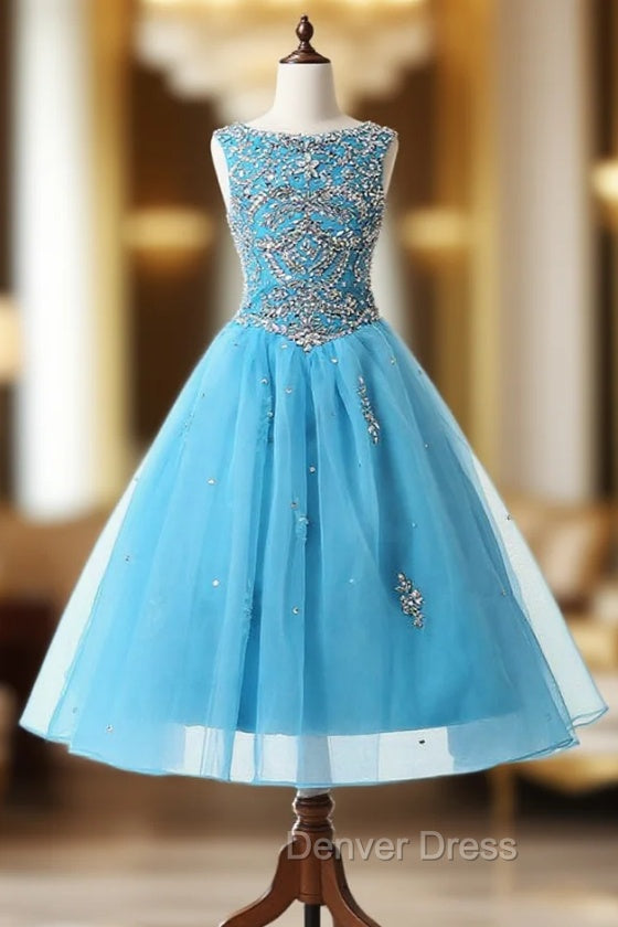 Cute New Design Brilliant Crystal Pageant Dresses Organza Floor Length