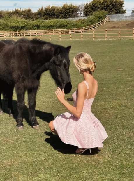 Cute Pink Deep V Polka Dot A-Line Birthday Dresses Homecoming Dresses