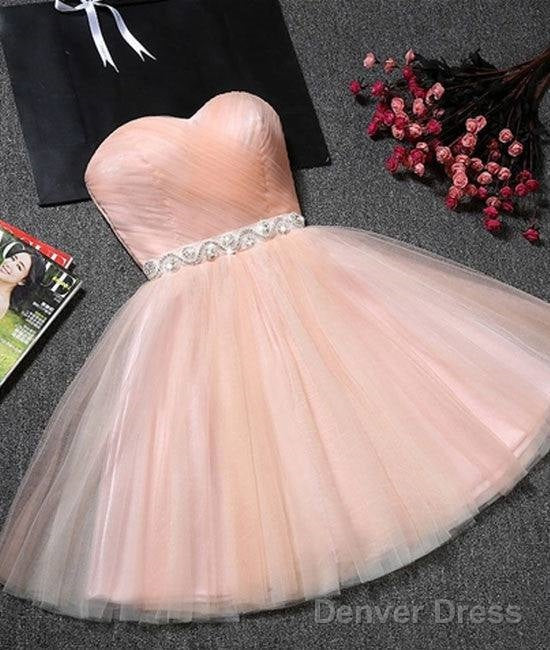 Cute Pink Short Prom Dress, Pink Homecoming Dresses