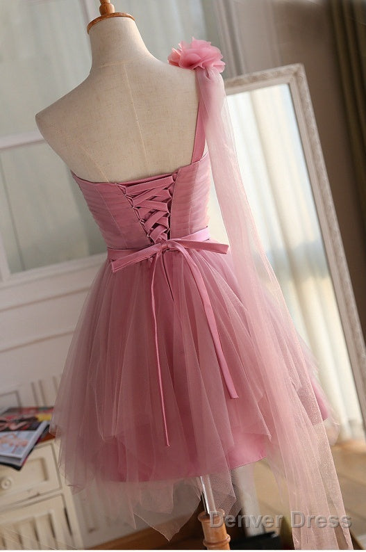 Cute Pink Sweetheart Tulle Homecoming Dress,Sleeveless A-Line Short Homecoming Dresses Secondary image