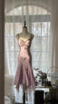 Cute Purple Strap Beaded Chiffon Mermaid Short Prom Dresses