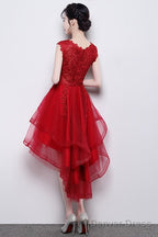 Cute Red High Low Dress, Red Prom Dress , Homecoming Dresses