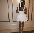 Cute Shoulder Strap A-Line Back Strappy 17Th Birthday Short Skirt Homecoming Dresses