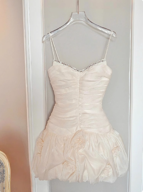 Cute Suspender 3D Flower Tulle Hip Wrap 17Th Birthday Homecoming Dresses Secondary image