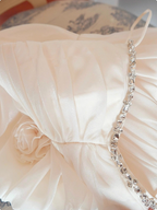 Cute Suspender 3D Flower Tulle Hip Wrap 17Th Birthday Homecoming Dresses