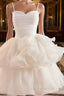 Cute Sweetheart Neck Organza White Prom Dresses, White Homecoming Dresses