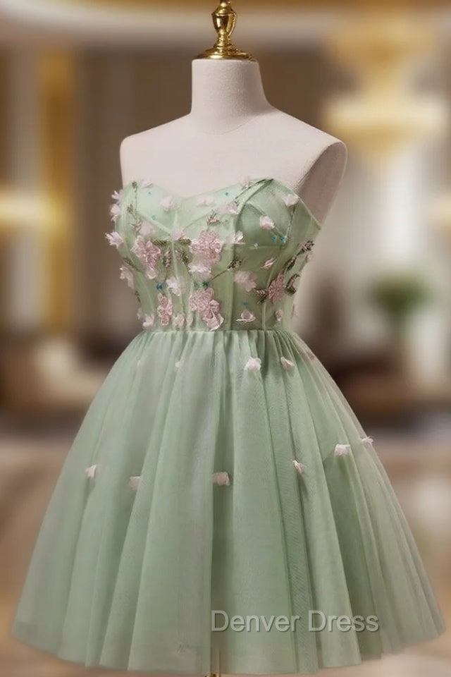 Cute Sweetheart Tulle Short Party Dresses, Cute Homecoming Dresses Formal Dresses