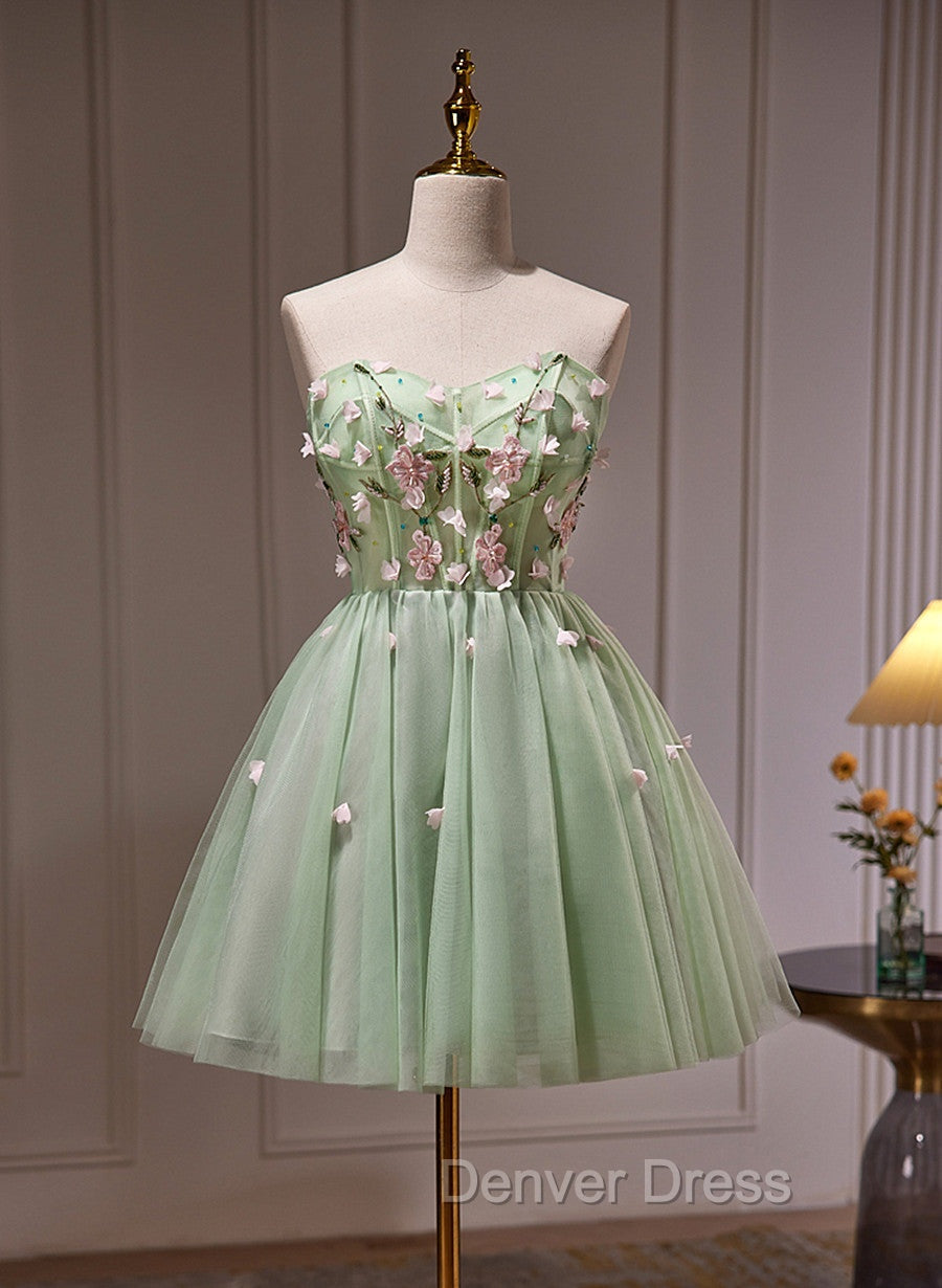 Cute Sweetheart Tulle Short Prom Dress, Cute Homecoming Dress Prom Dresses