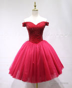 Cute Tulle Beads Short Prom Dress, Tulle Homecoming Dresses