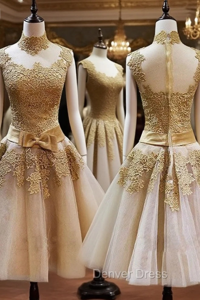Cute Tulle Lace Applique Short Prom Dresses, Homecoming Dresses Main image