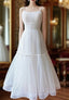 Cute Tulle Scoop Spaghetti Straps Homecoming Dress, Short Prom Dresses
