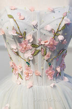 Cute Tulle Short Prom Dress with Lace, A Line Homecoming Prom Dresses