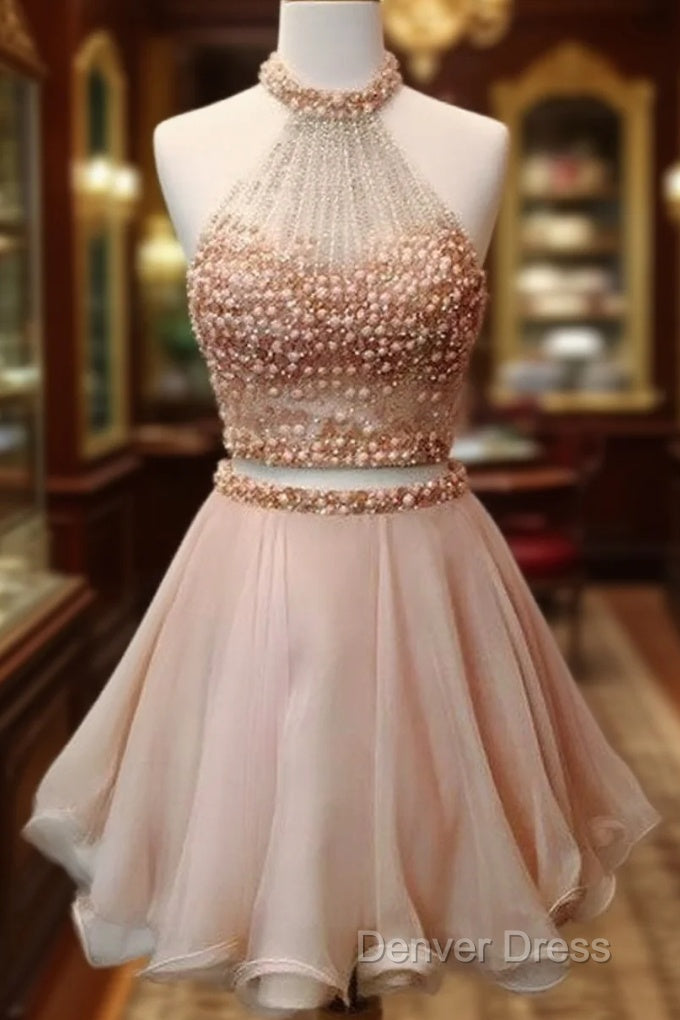Cute Two Pieces Short Prom Dress, Cute Homecoming Dresses Main image