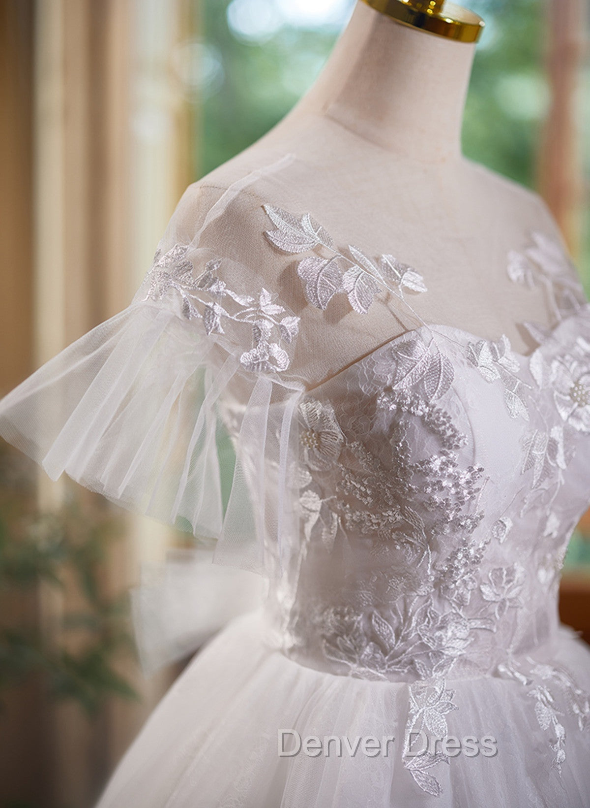 Cute White Tulle with Lace Short Party Dresses, White Graduation Dresses Secondary image