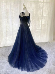 Rochii de bal din tul închis cu albastru închis rochii de bal din linie de naștere rochii de petrecere
