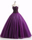 Dark Purple Wedding Dress Beaded Ball Gown
