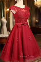 Dark Red New Homecoming Dresses , Charming Short Formal Dresses