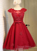 Dark Red New Homecoming Dresses , Charming Short Formal Dresses
