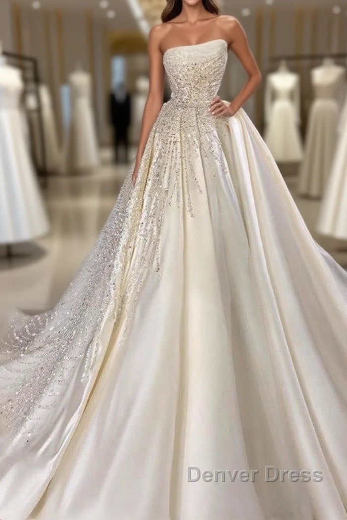 Designer Ball Gowns Wedding Dresses With Crystals Online Main image