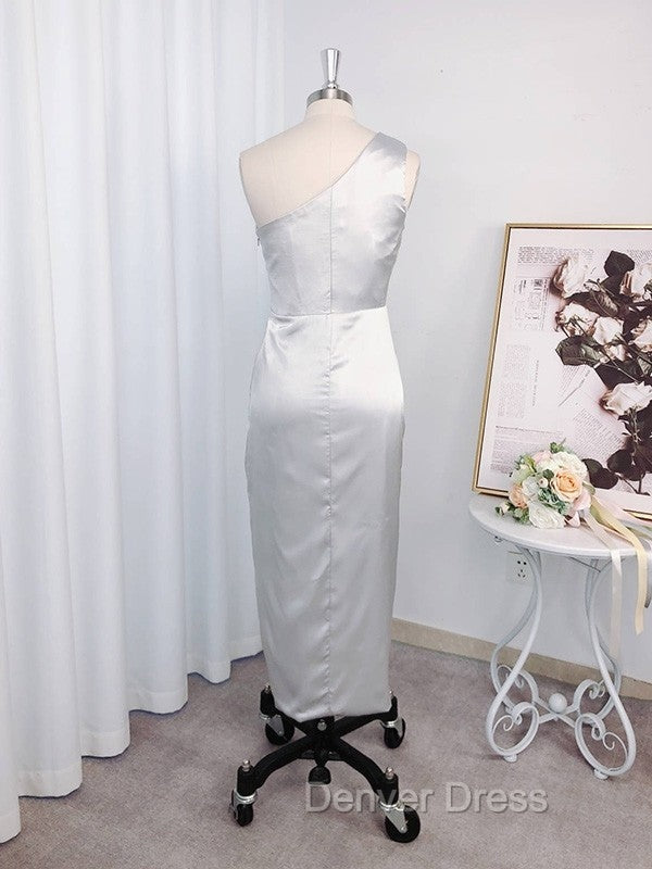 Designer Ruffles Sleeveless One Shoulder Asymmetrical Bridesmaid Dresses Secondary image