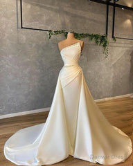 White Long Evening Dresses, Prom Party Dresses