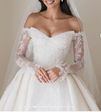 Dreamy Wedding Dress Ball Gowns Off The Shoulder Lace Wedding Dresses Bridal Gown