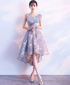 Cute Lace Round Neck Short Prom Dress Homecoming Dresses