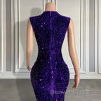 Sequined Sleeveless Mermaid Prom Dresses with Beadings