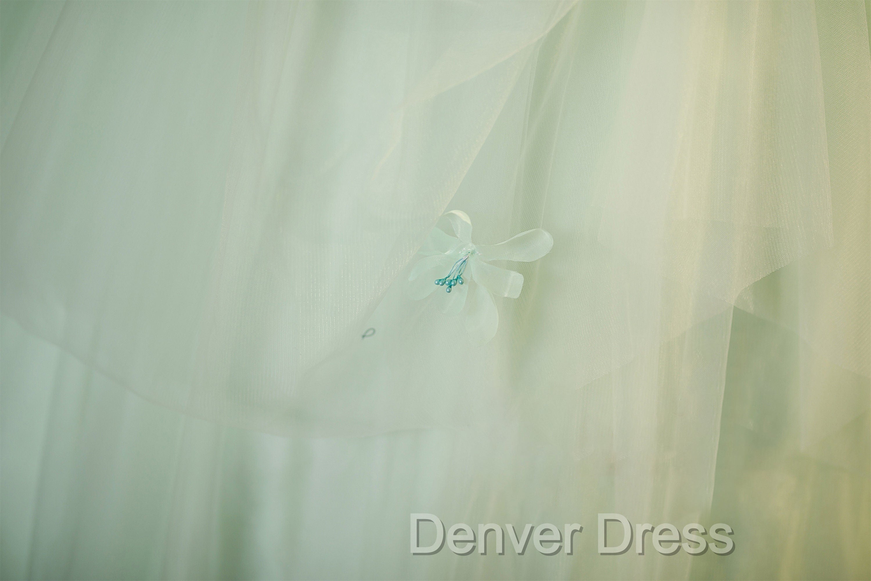 Elegant 3D Flowery Lace Sage Green Tulle Fairy Ball Gown