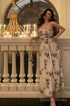 Elegant A Line Halter Floral Prom Dresses Birthday Outfits Prom Gowns