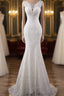 Elegant And Noble Lace Sleeveless Speaker/Mermaid And Floor Length Wedding Dresses