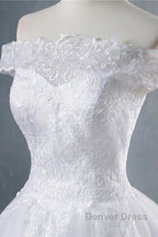 Elegant Appliques Lace Tulle A-line Wedding Dresses