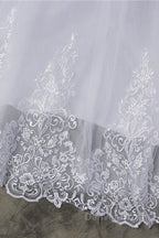 Elegant Appliques Lace Tulle A Line Wedding Dresses