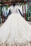 Elegant Ball Gowns Big Wedding Dress, Appliques Bridal Dresses With Short Sleeves