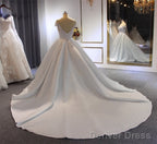 Elegant Ball Gowns Ivory Wedding Dresses Off The Shoulder Lace Bridal Wear