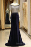 Elegant Beaded Prom Dresses With Short Sleeves