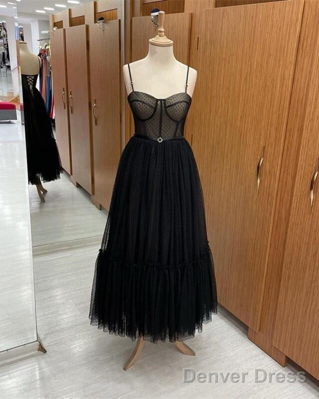 Elegant Black Dot Tulle Corset Dress Main image