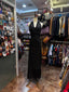 Elegant Black Mermaid Halter Neck Chiffon Long Prom Dresses Evening Dresses