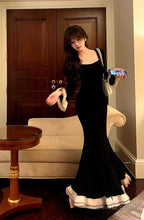 Elegant Black Mermaid Long Evening Dresses Party Long Dress