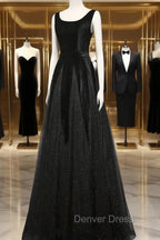 Elegant Black Velvet Cap Sleeves Prom Dress, Black Prom Dresses