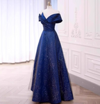 Elegant Burgundy Off-The-Shoulder A-Line Satin Tulle Long Prom Dresses Evening Dresses