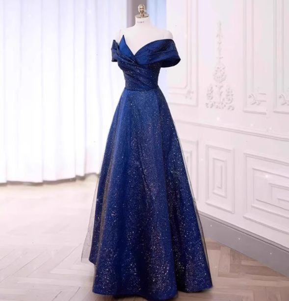 Elegant Burgundy Off-The-Shoulder A-Line Satin Tulle Long Prom Dresses Evening Dresses