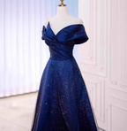 Elegant Burgundy Off-The-Shoulder A-Line Satin Tulle Long Prom Dresses Evening Dresses