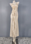 Elegant Cream Apricot Spaghetti Strap V-Neck Ruffled Satin Long Prom Dresses Evening Dresses Bridesmaid Dresses